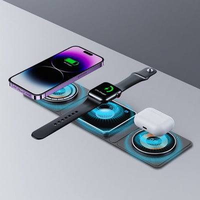 3 IN 1 Magnetic Folding Wireless Charger - Just4U