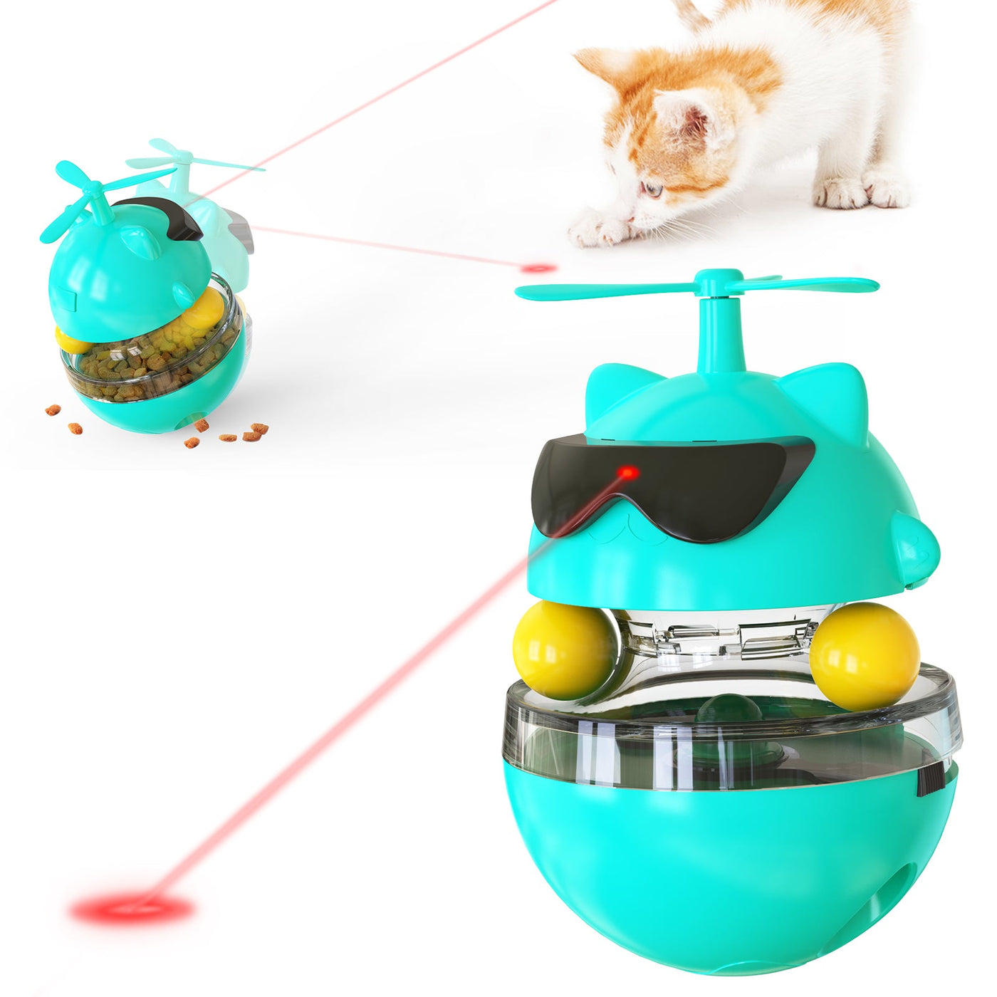 Cat Toy Laser Electric Infrared Ray Funny Turntable Tumbler - Just4U