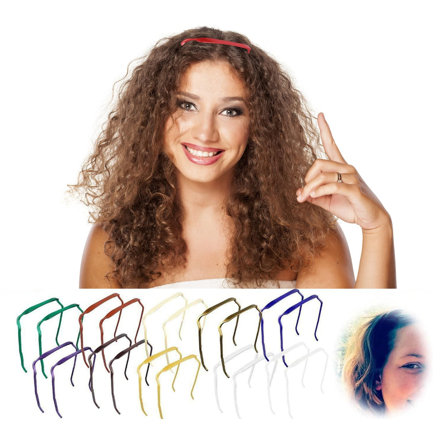 Curly Hair Headbands Thick Hair Medium Headbands For Women'Hair Invisible Hair Hoop Hairstyle Fixing Tool For Curly Hair - Just4U