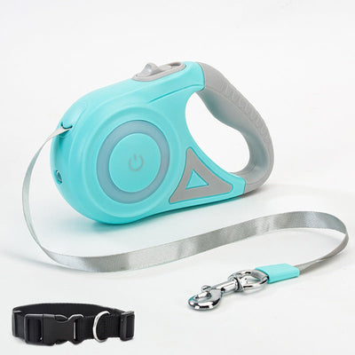 Dog Leash Retractable Leash And Dog Collar Spotlight Automatic Pet Dog Cat Traction Rope For Small Medium Dogs Pet Product - Just4U