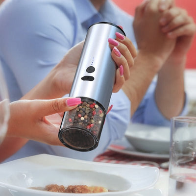 Electric Pepper And Salt Grinder Set With LED - Just4U