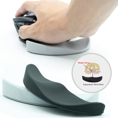 Ergonomic Mouse Wrist Rest Mouse Pads Silicon Gel Non-Slip Streamline Wrist Rest Support Mat Computer Mouse Pad For Office Gaming PC Accessories - Just4U