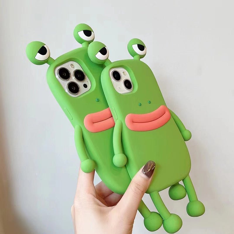 Funny Silicone 3D Frog Phone Case For IPhone 14 13 11 12 Pro Max XS XR X 7 8 Plus SE Cartoon Cute Shockproof Bumper Cover - Just4U
