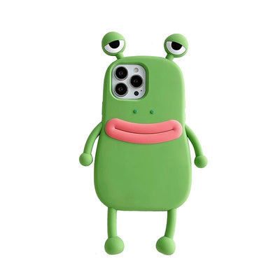 Funny Silicone 3D Frog Phone Case For IPhone 14 13 11 12 Pro Max XS XR X 7 8 Plus SE Cartoon Cute Shockproof Bumper Cover - Just4U