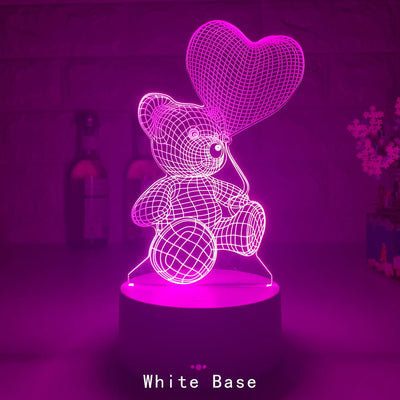Love Bear Series 3D Light Creative Night Light LED Visual Light - Just4U