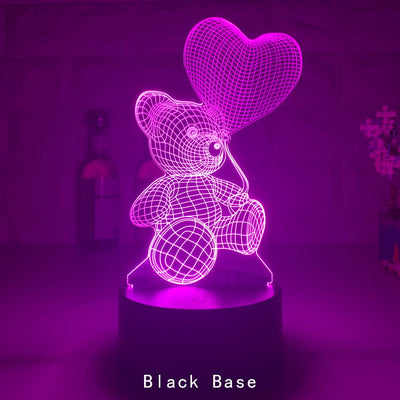 Love Bear Series 3D Light Creative Night Light LED Visual Light - Just4U