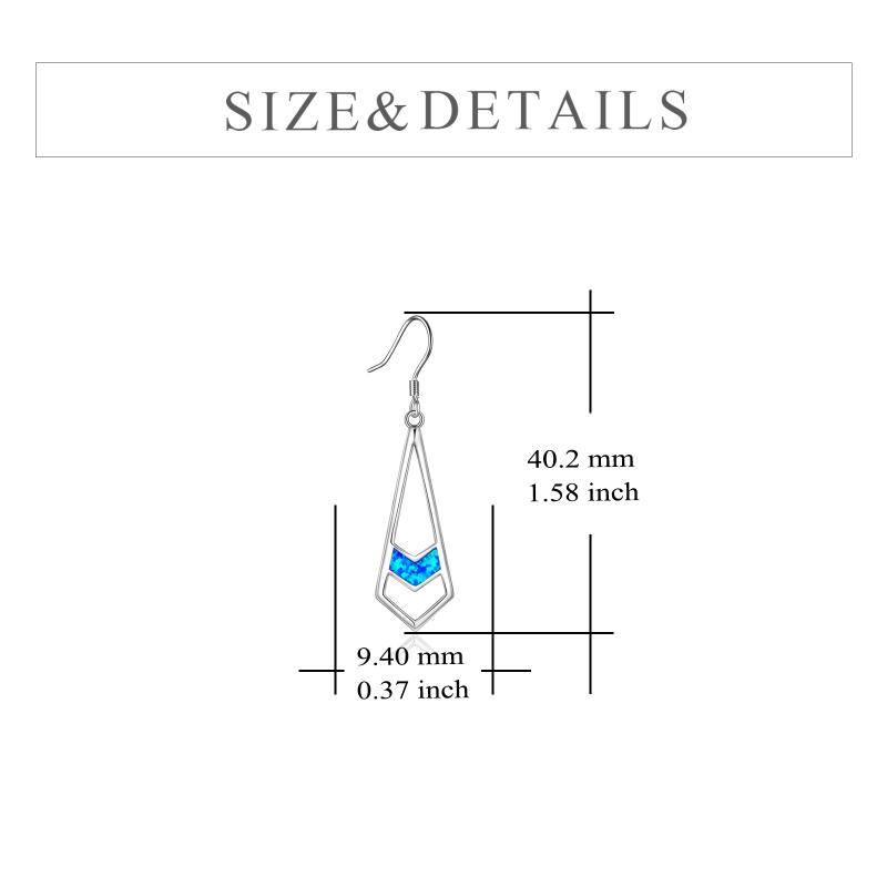 Opal Earrings Sterling Silver Opal Dangle Drop Earrings Gifts for Women Girls - Just4U