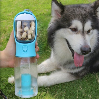 Portable Cat Dog Water Bottle Food Feeder Drinker Poop Dispenser 3 In 1 Leak-proof Multifunctional Dog Water Bottle Pet Products - Just4U