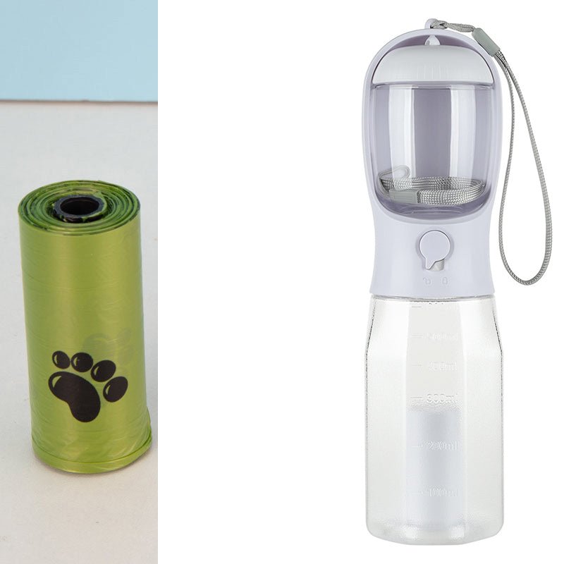 Portable Cat Dog Water Bottle Food Feeder Drinker Poop Dispenser 3 In 1 Leak-proof Multifunctional Dog Water Bottle Pet Products - Just4U