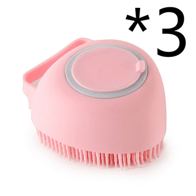 Silicone Dog Bath Massage Gloves Brush Pet Cat Bathroom Cleaning Tool Comb Brush For Dog Can Pour Shampoo Dog Grooming Supplies - Just4U