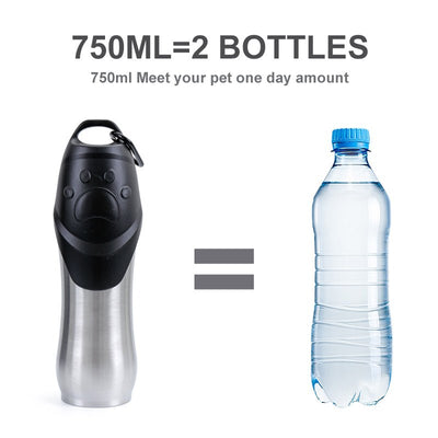 Stainless Steel Pets Drinking Water Bottle - Just4U