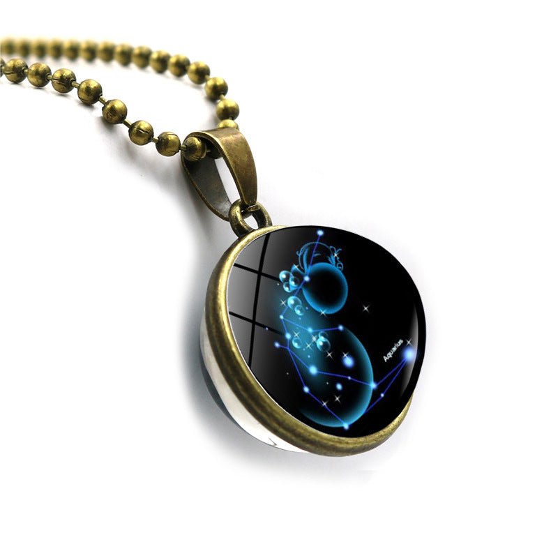 Twelve constellation time gem necklace - Just4U