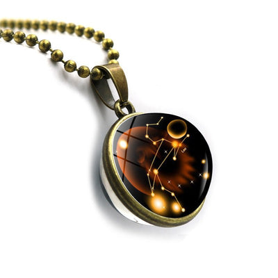 Twelve constellation time gem necklace - Just4U