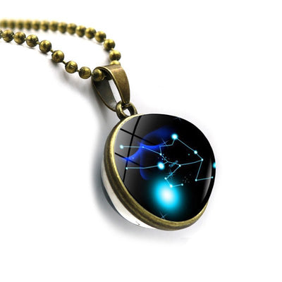 Twelve constellation time gem necklace - Just4U