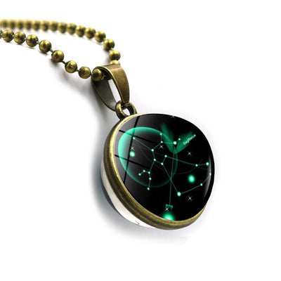 Twelve constellation time gem necklace - Just4U