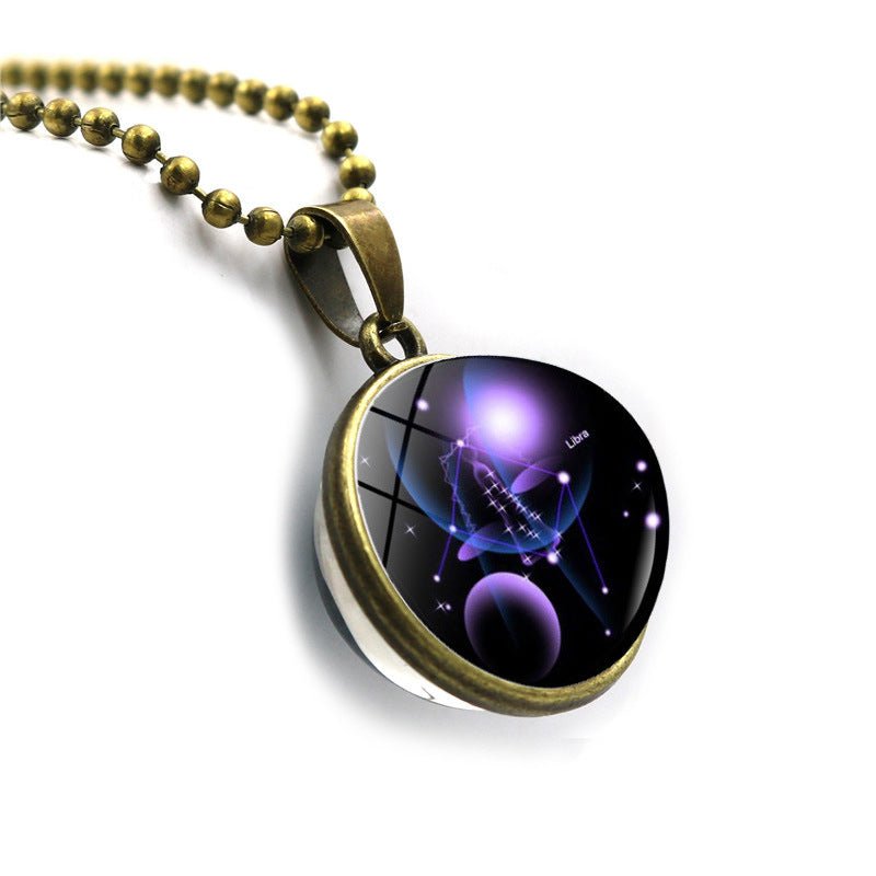 Twelve constellation time gem necklace - Just4U