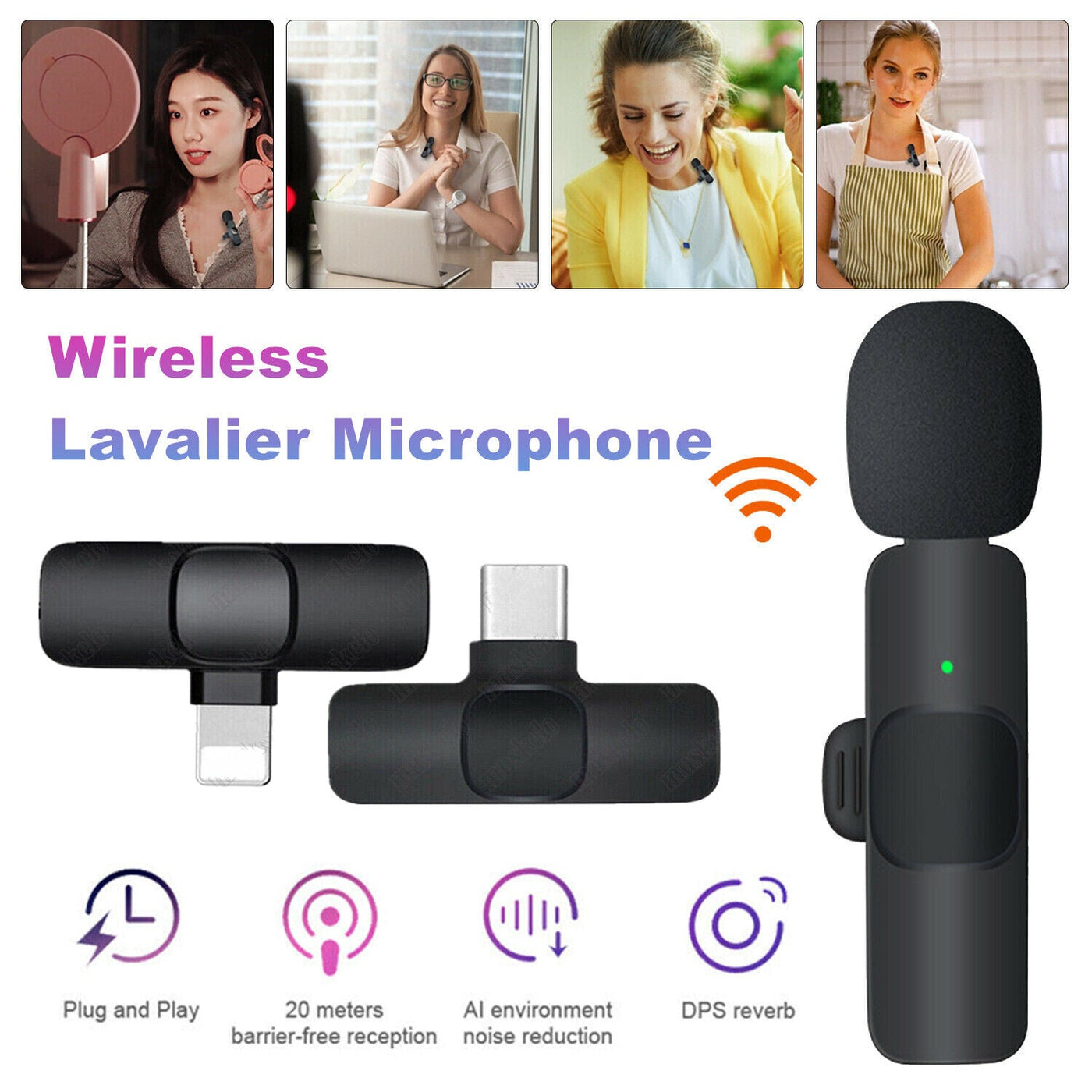 Wireless Lavalier Mini Microphone - Just4U